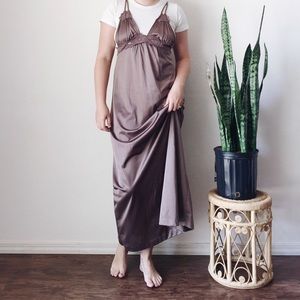 Vintage Mauve Slip Dress / Nightgown